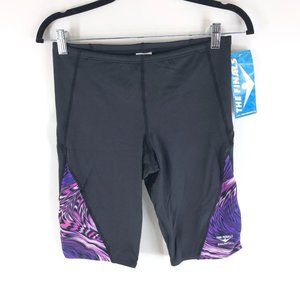 The Finals Mens Jammer Swimwear Bottoms Shorts Geometric Purple Black 36 US XL